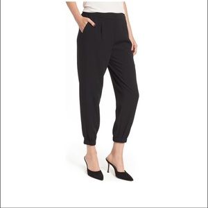 Trouvé black crepe joggers